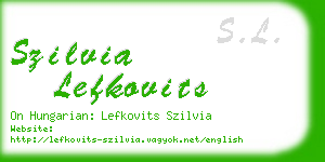 szilvia lefkovits business card